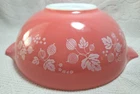 Vtg Pyrex Pink Gooseberry 444 Cinderella Mixing Bowl 4 qt USA Excellent