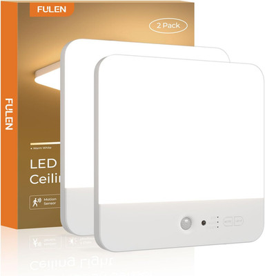 Motion Sensor Ceiling Light Fixture, Cordless Closet Light Battery Operated, Rec