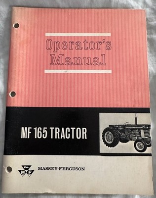 Vtg Massey Ferguson MF 165 Tractor Operator's Manual 1967