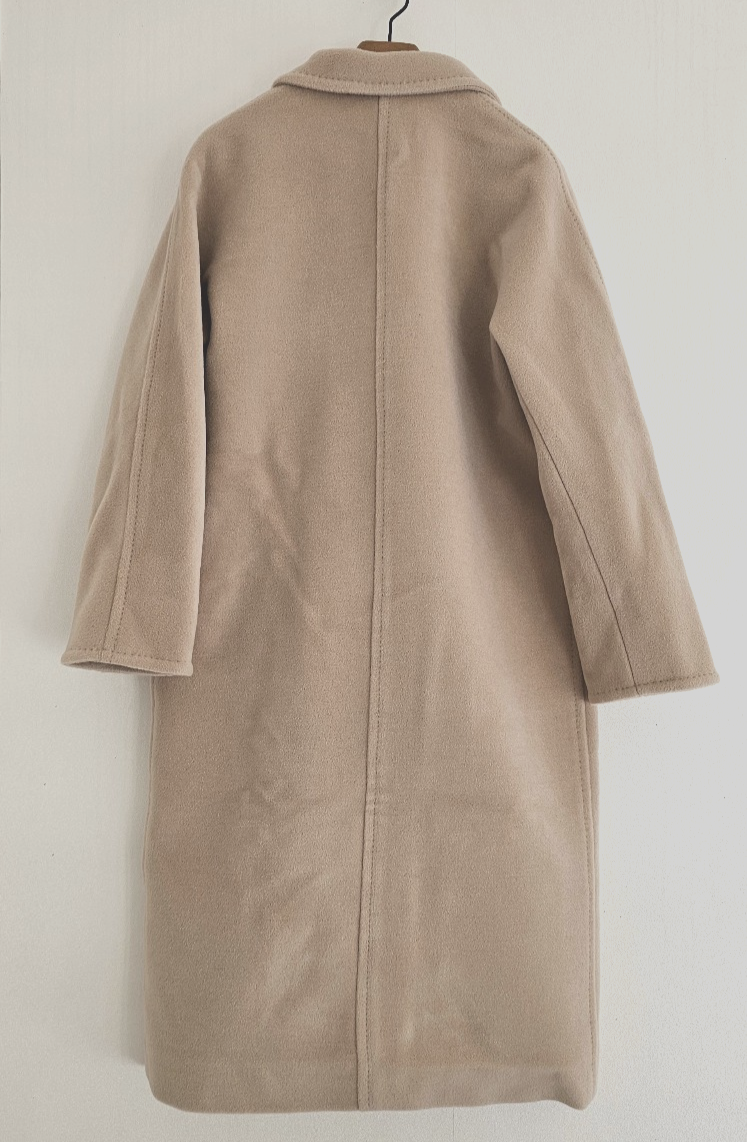 Max Mara 101801 Icon Coat OVERSIZED Trench in Ecru Size US0/IT34
