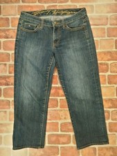 Vtg Y2K 2008 Tommy Hilfiger Women's Cropped Blue Denim Pants Size 2