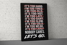 Motivational Quotes Canvas - Gym Office Wall Art