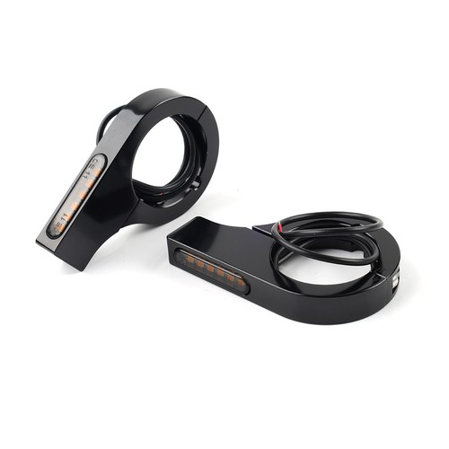 37-41 mm LED-Gabel Blinkerlichtanzeige Amber Black für Harley Touring Dyna - Picture 7 of 11