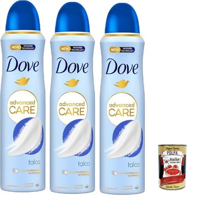 Dove Deodorant Spray Talco, 3x150ml, 72 Stunden Schutz+Polpa