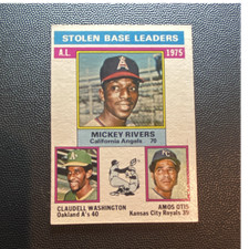Topps 1976 - Stolen Base Leaders League Leaders #198 Rivers Washington Otis