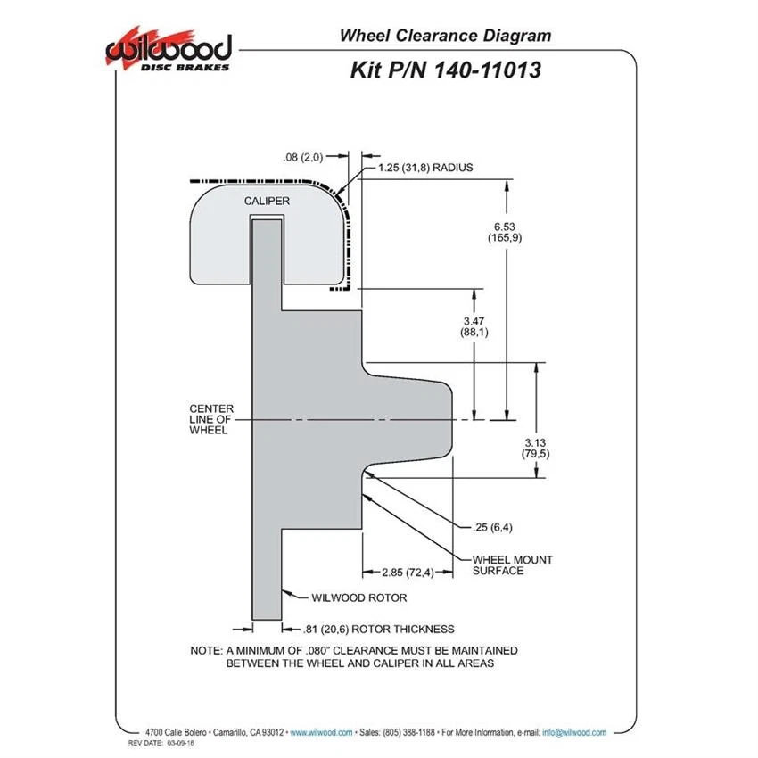Kit de frenos de disco delanteros Wilwood 140-11013 serie FDLI Pro 37-48 para Ford Foto 4 de 4