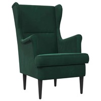 Sessel DunkelgrüN Samt Polstersessel Wohnzimmer Lesesessel Mit Armlehnen