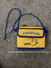 Estuche de transporte vintage 1998 Pokémon Pikachu Game Boy color bolsa con correa