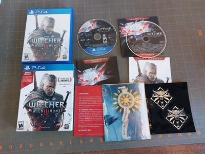The Witcher III Wild Hunt Playstation 4 PS4  Complete w Stickers Map Soundtrack