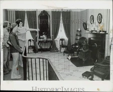 1975 Press Photo Parlor Room In Abraham Lincoln's Home In Springfield, Illinois
