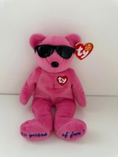 Ty Beanie Baby “Summertime Fun” the Pink Sunglasses Bear, Pink Chicago(8.5 inch)