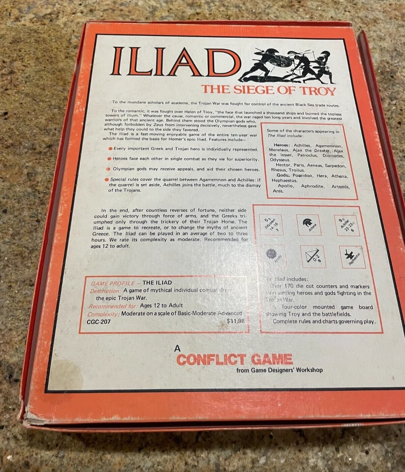 GDW 1978: ILIAD - Juego The Siege of Troy - Battle of Gods & Heroes ¡Sin perforar! Foto 3 de 4