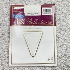 Hanes Womens Pantyhose sz CD White Silky Control Top Sandalfoot One Pair NEW