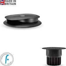Flettner Slimline Vent Wind Driven Van Roof Fan + Floor Vent BLACK