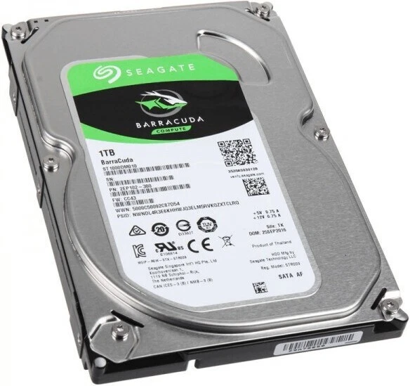 Seagate BarraCuda ST1000DM010 3.5" 1TB 7.2K SATA Internal Desktop CCTV NAS HDD