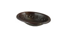 17" Oval Copper Bathroom Sink - Floral by SoLuna Dark Smoke Rolled Rim