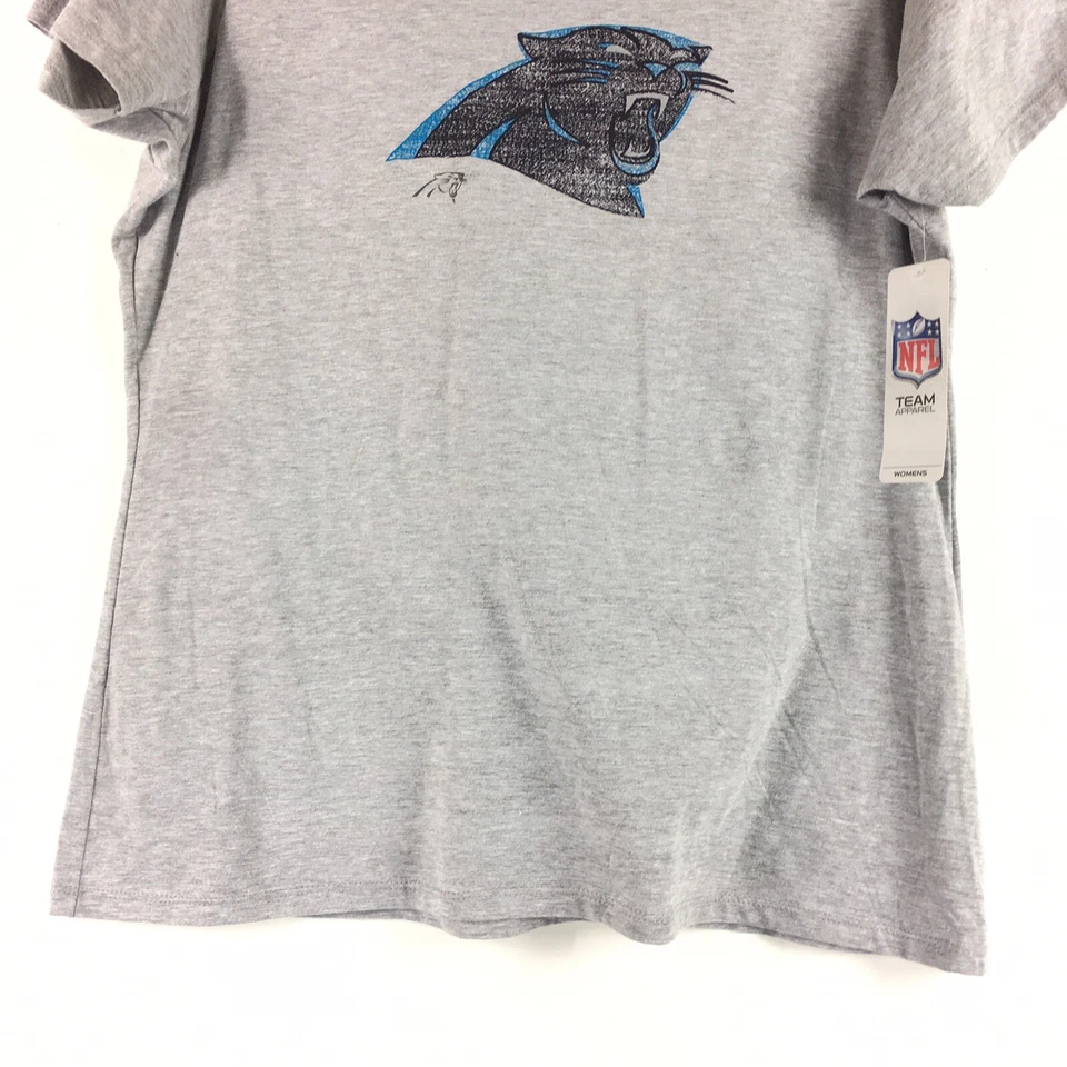 NUEVO CON ETIQUETAS NFL Team Apparel Carolina Panthers Camiseta de Fútbol Talla XL Gris Sólido Logo Foto 2 de 4