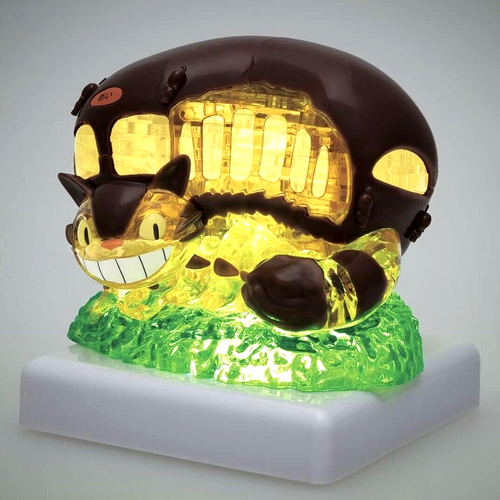 Studio Ghibli My Neighbor Toto Cat Bus 3D Cristal Puzzle y Luz de Exhibición ×2 JP - Imagen 3 de 15