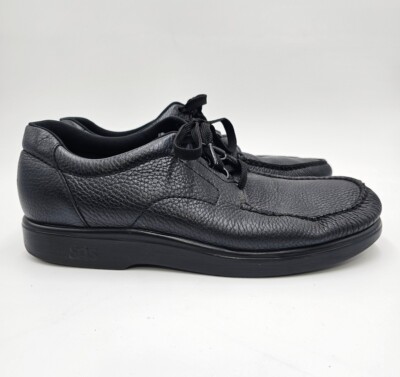 SAS Bout Time Black Leather Lace Up Comfort Loafers Shoes  display picture 1