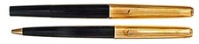 Pelikan 30 Set Kolbenfüller und Kugelschreiber - Rolled Gold Oberteile