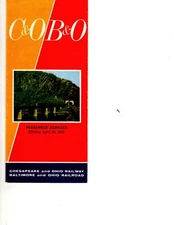 CHESAPEAK & OHIO AND BALTIMMORE & OHIO RR - SYSTEM PUBLIC TIMETABLE - 4/26/1970