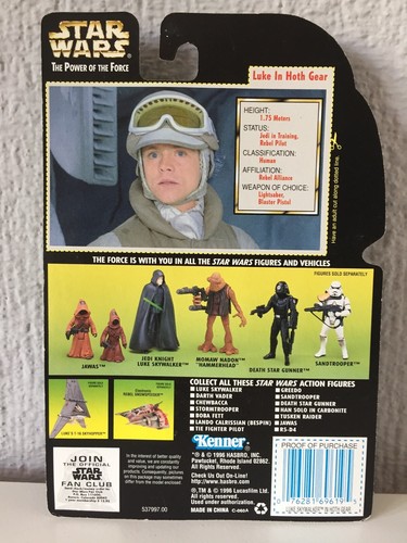 LUKE SKYWALKER IN HOTH GEAR - STAR WARS - THE POWER OF THE FORCE - 1996 ¡NUEVA! - Imagen 2 de 2