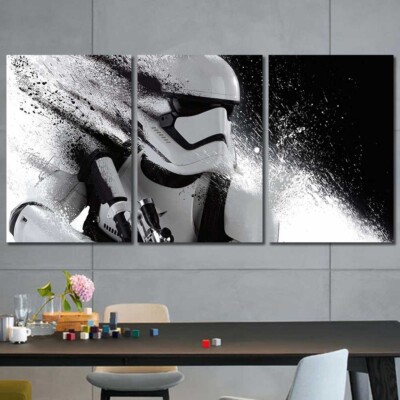 Stormtrooper  Star Wars Multiple Options 3 4 5 Panel Canvas Wall Art Home