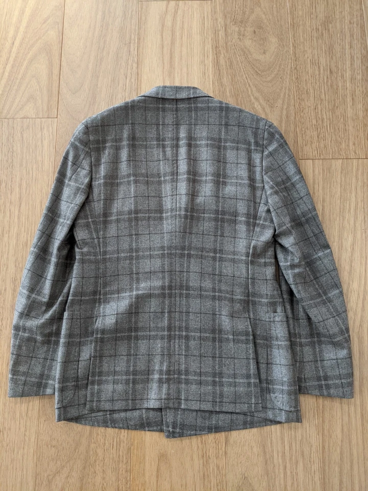 Blazer Abrigo Deportivo Isaia Doble Pecho Chaqueta CACHEMIRA PURA 46EU 36US Foto 2 de 4