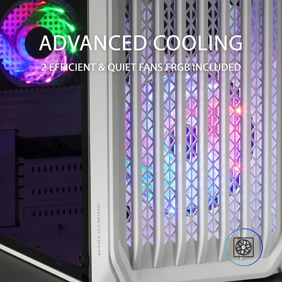 Compact Gaming Case PC con Parete Trasparente Micro ATX Illuminazione FRGB e ITX - Immagine 4 di 4