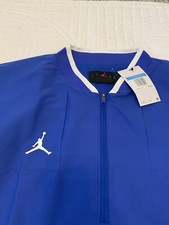 Jordan Team Lightweight Nylon Coaches Jacket Blue 1/2 Zip Size: Medium NWT $75