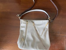 Mellow World Large Gray Vegan Leather Purse Great Preowned Condition Very Nice