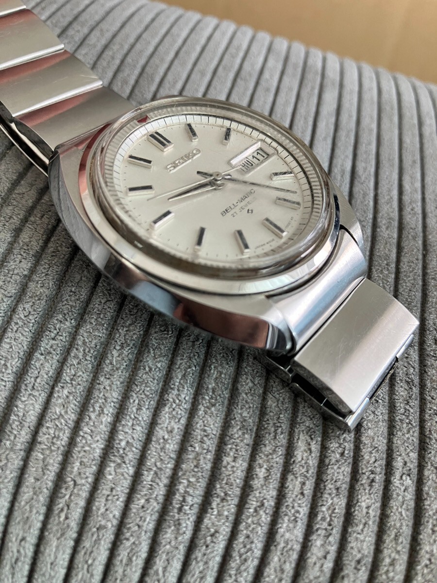 SEIKO BELL-MATIC 4006-7000 Silver Automatic Vintage Watch 1967