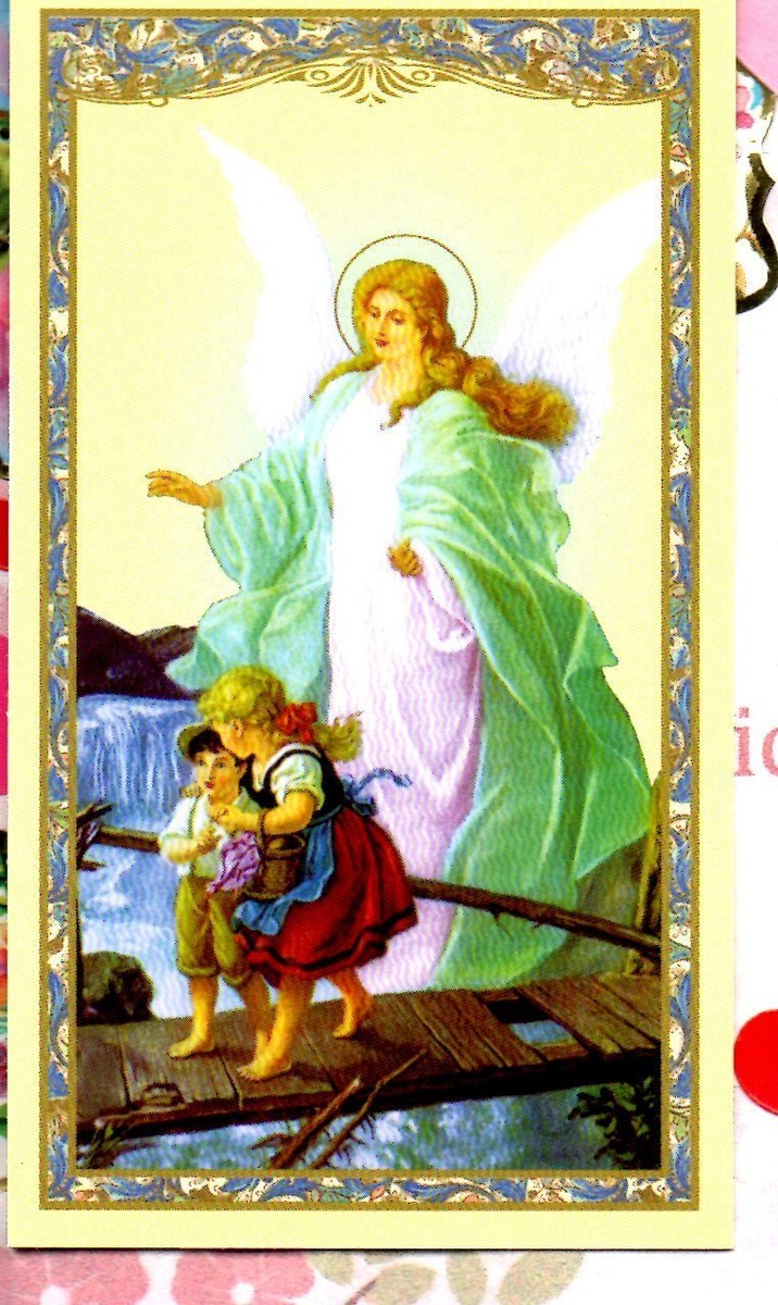 Guardian Angel with Guardian Angel Prayer - Paperstock Holy