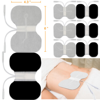 4.3'' x 6'' TENS Unit Replacement Pads Electrode Pads for EMS Electrotherapy 1-8pc