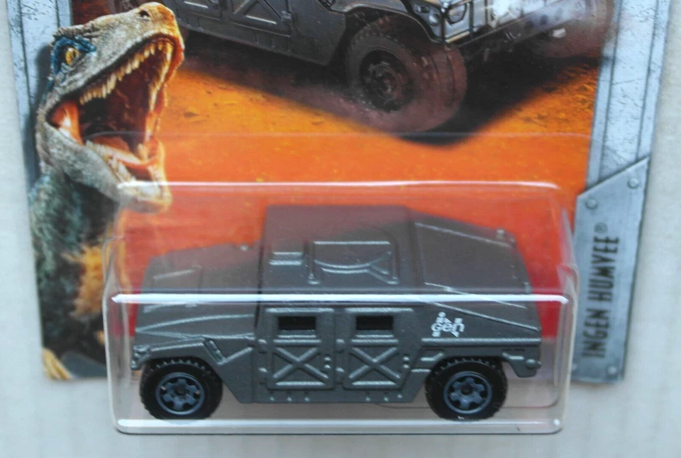 Matchbox Hummer H1 Humvee dunkelgrau InGen Jurassic World Neu/OVP MBX HMMWV GM - Bild 2 von 4