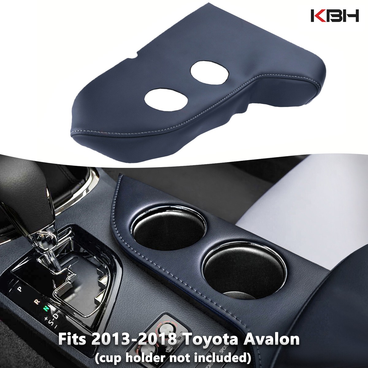 Fits 2013-2018 Toyota Avalon Vinyl Leather Cup Holder Panel Cover