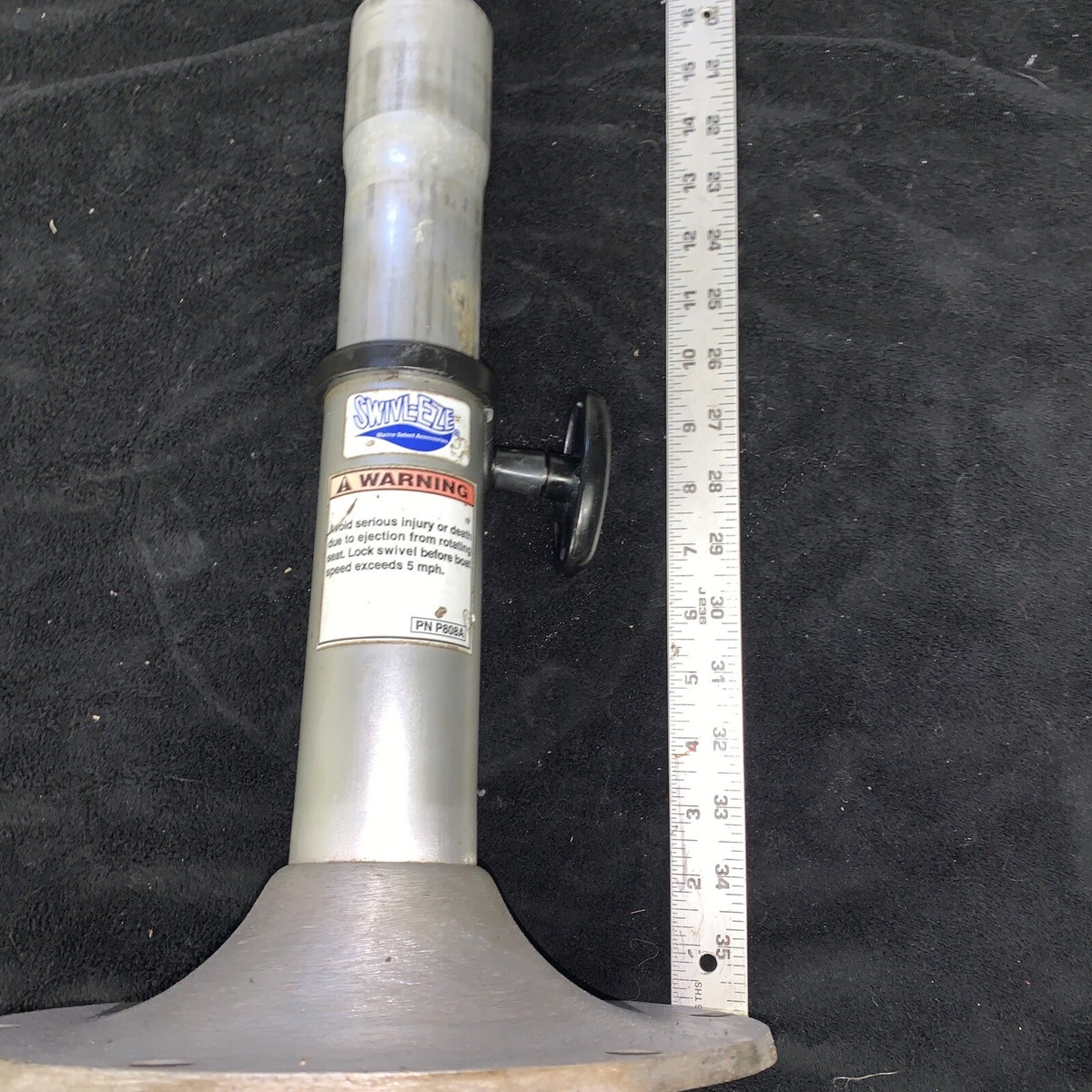 Adjustable Height Pedestal Base Aluminum 9 Inch Swivel-Eze P808A