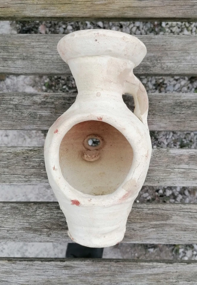 2.Wahl !! 1 Amphore ca.20cm aus Terracotta Vase Wasserlauf Pflanzamphore liegend - Bild 2 von 4