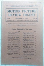 November 27, 1939 Motion Picture Review Digest Vol 4 No 45-47 Drums Along Mohawk