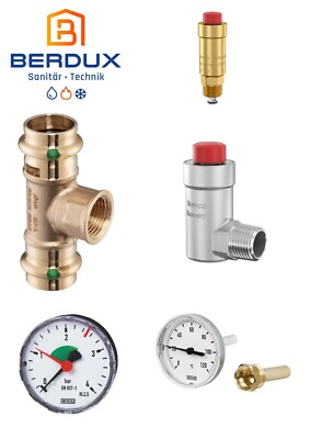 Viega T-Piece IG 18x1/2x18 with Thermometer Pressure Gauge/Quick Fan DISCOUNT