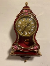 Original RARE  Swiss YVERDON ELUXA Regence 18” 8 days hand painted clock  🕰️  ⏰