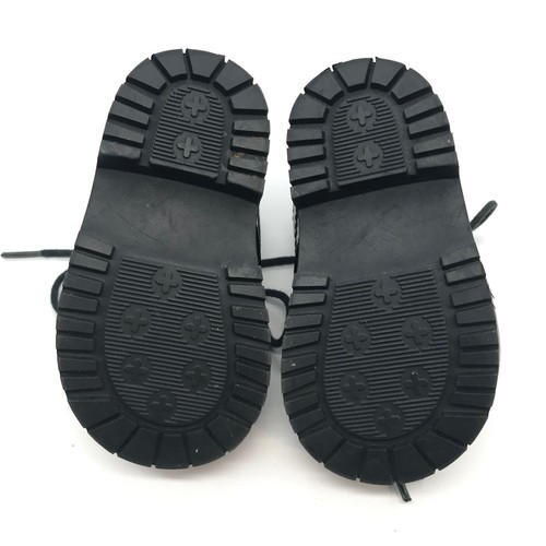 Koala Kids Toddler Boys size 2 Lace Up Oxfords Black Chunky Soles Dress Shoes - Picture 8 of 9