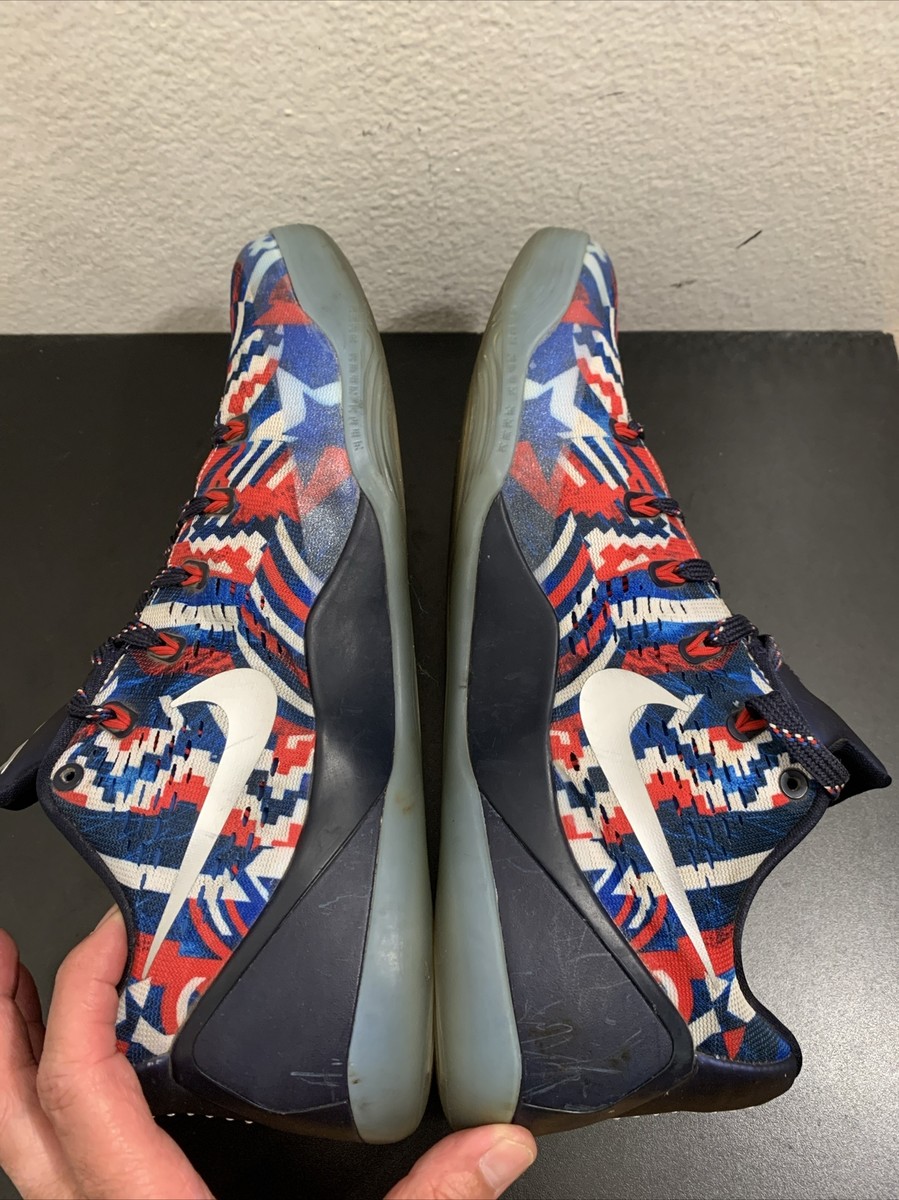 2014 Mens Nike Kobe IX 9 EM Independence Day Blue White Red Size