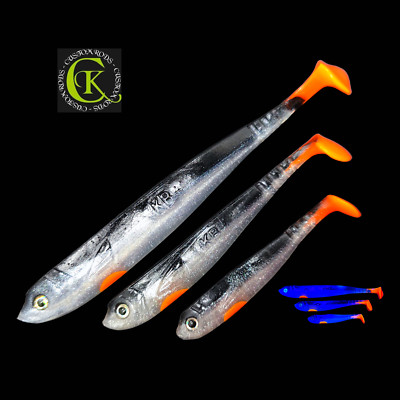 3x 7/10/13cm Stint Gummifisch UV Ukel Uklei Kauli Shad Raubfisch Barsch Zander