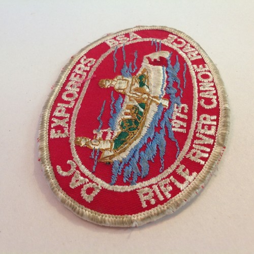Vtg BSA Boys Scouts of America Patch DAC Explorers Rifle River Canoe Race 1975 - Picture 2 of 5