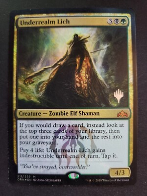 Underrealm Lich 1x FOIL GRN MTG Guilds of Ravnica Mythic MINT black green Underrealm Lich 1x FOIL GRN MTG Guilds of Ravnica Mythic MINT black green