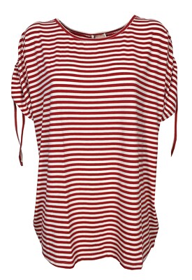 PERSONA by Marina Rinaldi Linie N.O.W T-Shirt Streifen weiß/rot 21.773202 SAMEN