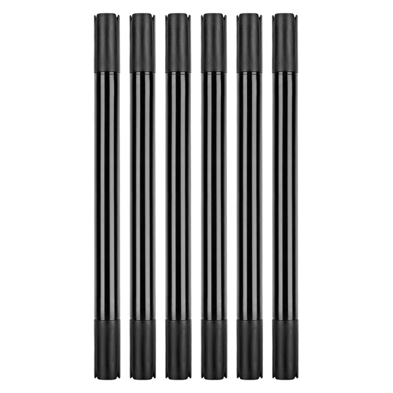 6Pcs Black Fabric Marker for Clothes, Double Tip Fabric Paint Pen for Shirt Hat