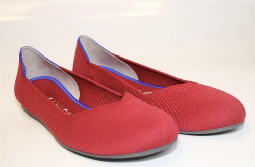 Rothy's The Flat Bright Red Recycled Knit Fabric Slip On Ballet Flats Women’s 9 - Picture 8 of 11