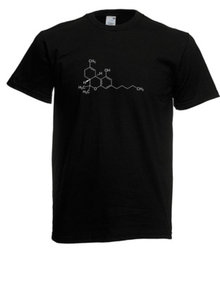 Herren T-Shirt Tetrahydrocannabinol THC Molekül I Sprüche  Fun I Lustig bis 5XL 